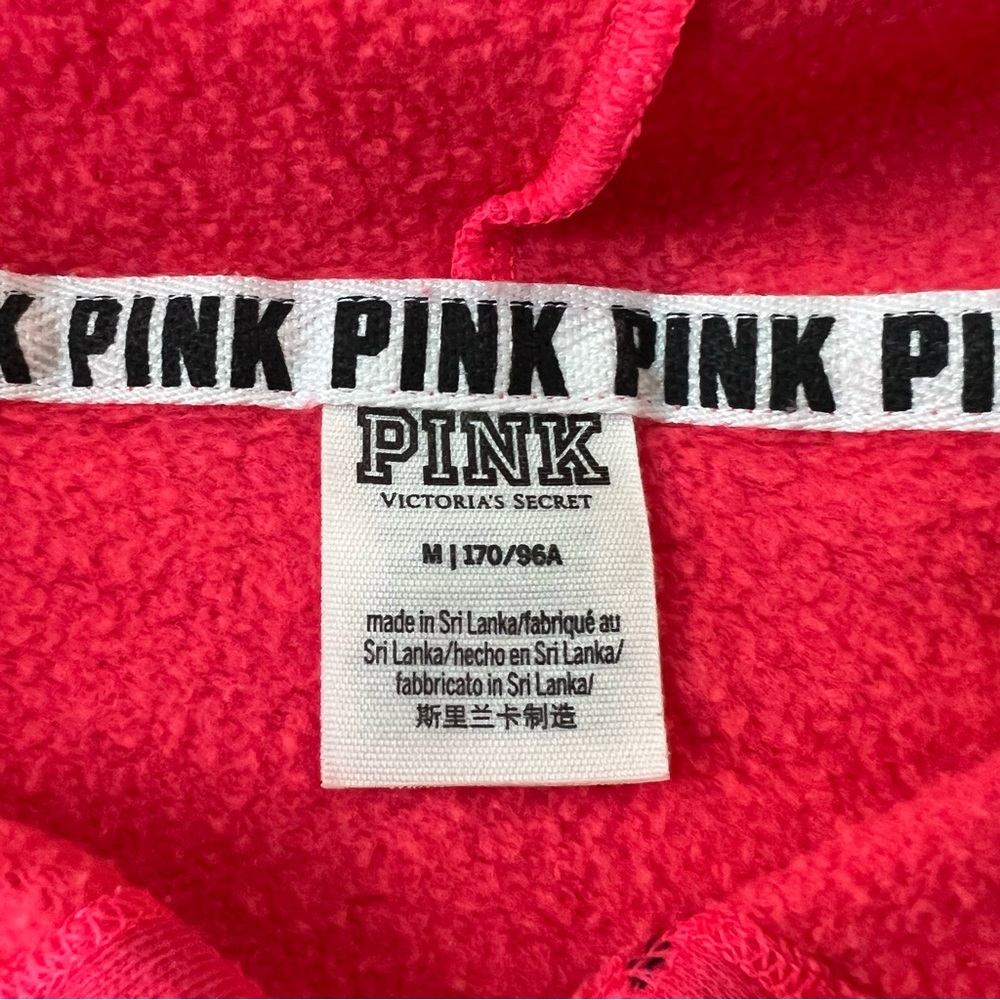 Victoria’s Secret PINK Pink Logo Fleece Pullover Hoodie | Size Medium - Picture 5 of 7